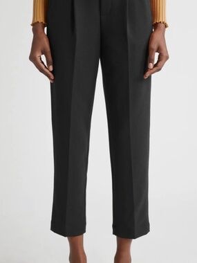 Vince Large Pleated Pull-On Tapered Leg Pants